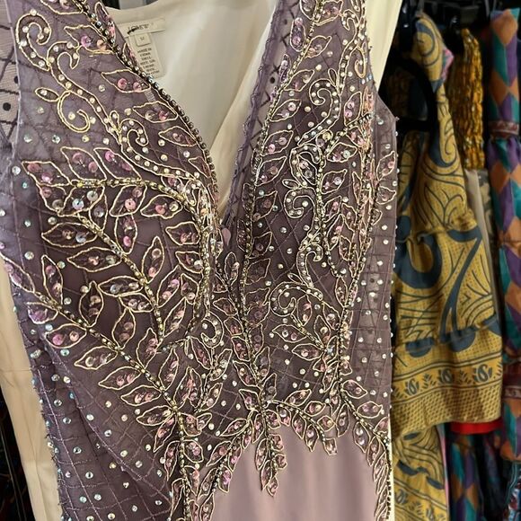 Soieblu Beaded Embroidered Maxi Dress Medium Prom Dress - Picture 4 of 10